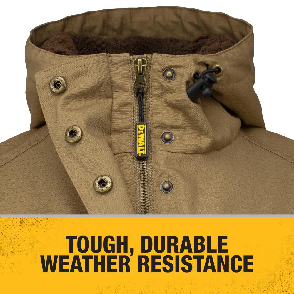 DEWALT Womens Rip Stop Canvas Heated Kit Jacket with Battery/Charger/Adapter XL - Ascmtools