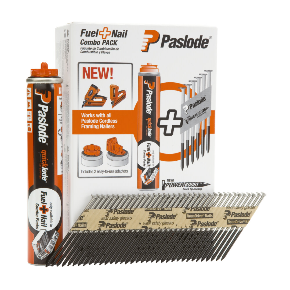 Paslode Fuel+Nail Combo Pack 3″ x .120 SM Brite - Ascmtools