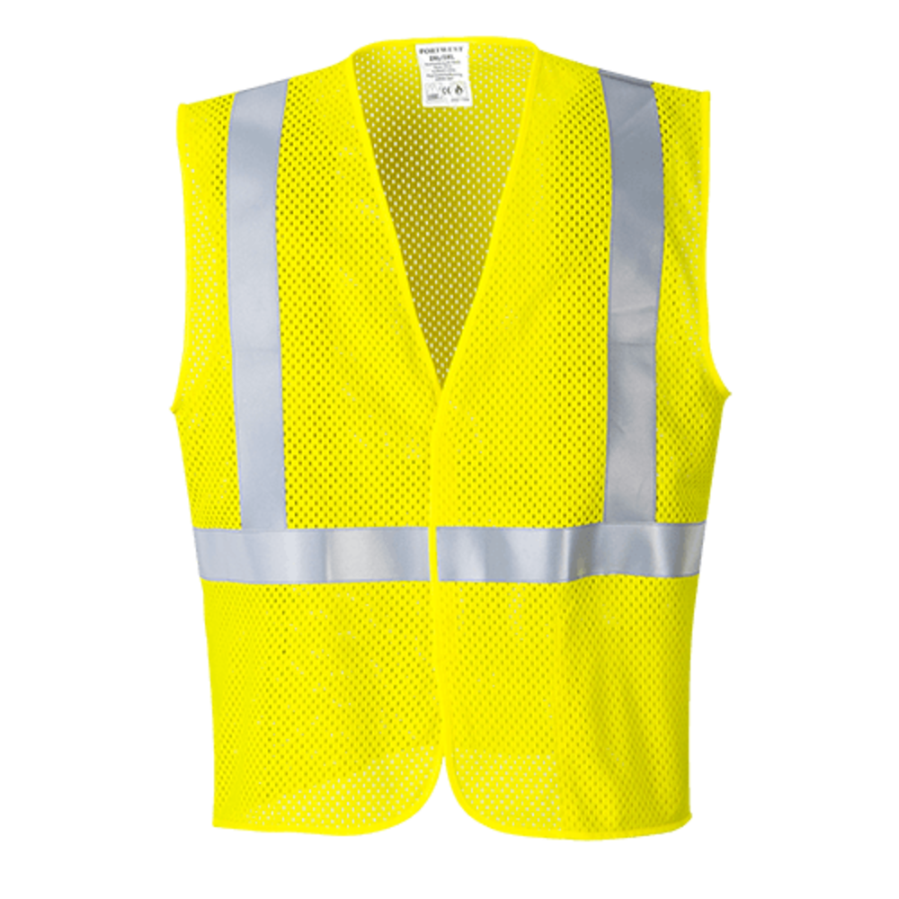 Portwest Yellow Arc Rated Flame Resistant Mesh Vest – XXXL - Ascmtools