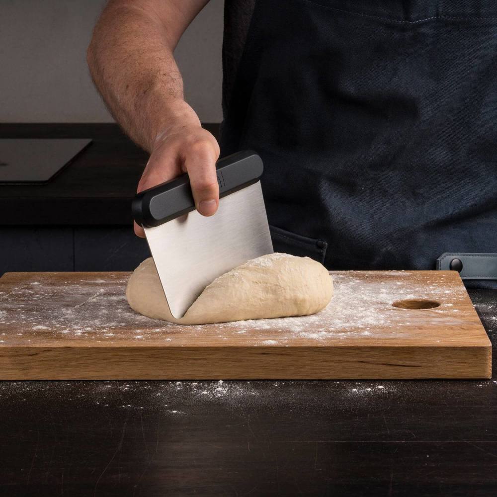 Ooni Pizza Dough Scraper 6″ x 4″ x 0.5″ Black/Gray - Ascmtools