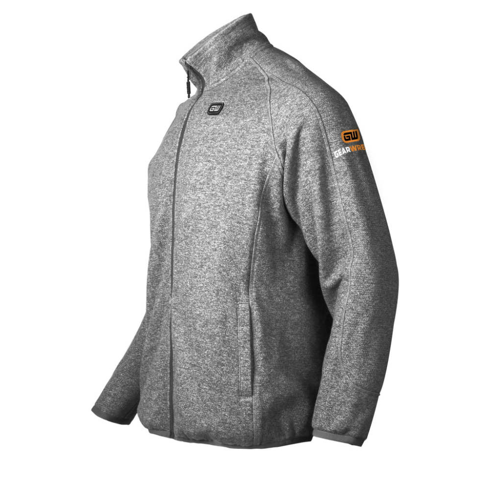 GEARWRENCH Mens Gray Heated Fleece Jacket Kit Small - Ascmtools
