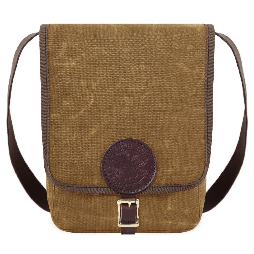 Duluth Pack 6 Liter Capacity Waxed Khaki Haversack With Cotton Web Trim - Ascmtools