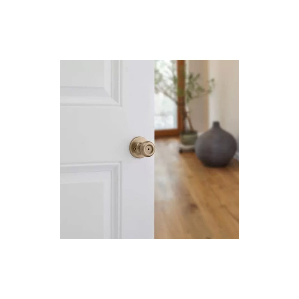 Kwikset Antique Brass Bed/Bath Tylo Privacy Door Knob Set - Ascmtools