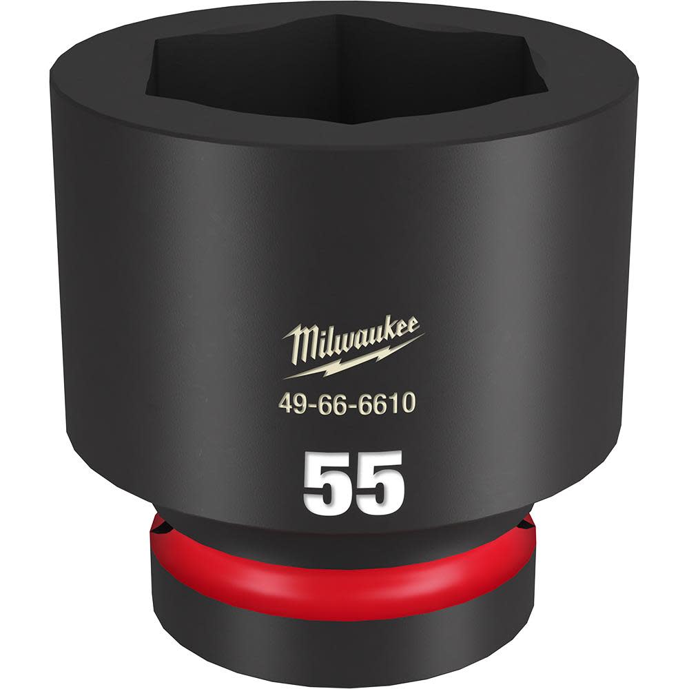 Milwaukee Impact Socket 1″ Drive 55mm Standard 6 Point - Ascmtools