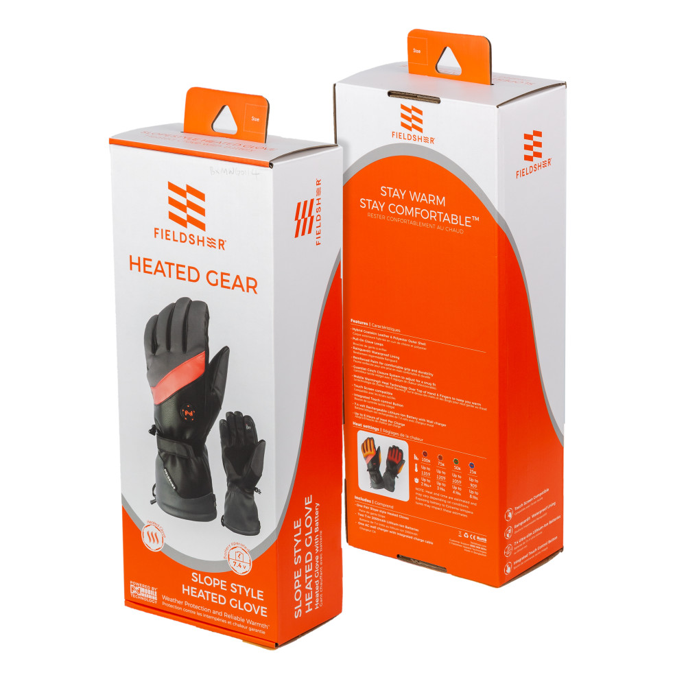 Mobile Warming Slope Style Heated Gloves Unisex 7.4 Volt Gray 3X - Ascmtools