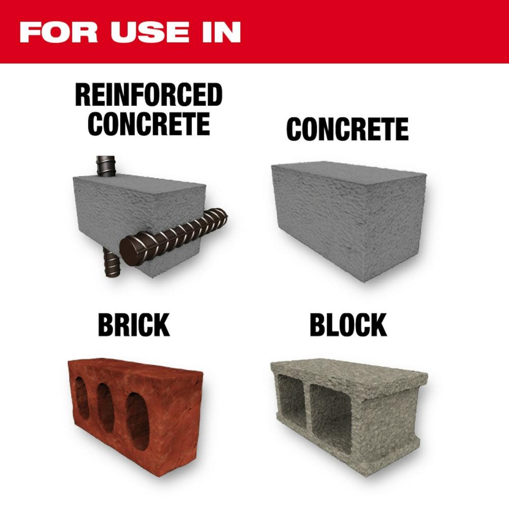 Milwaukee SDS-Max 4CT 1 in. x 12 x 17 in. - Ascmtools