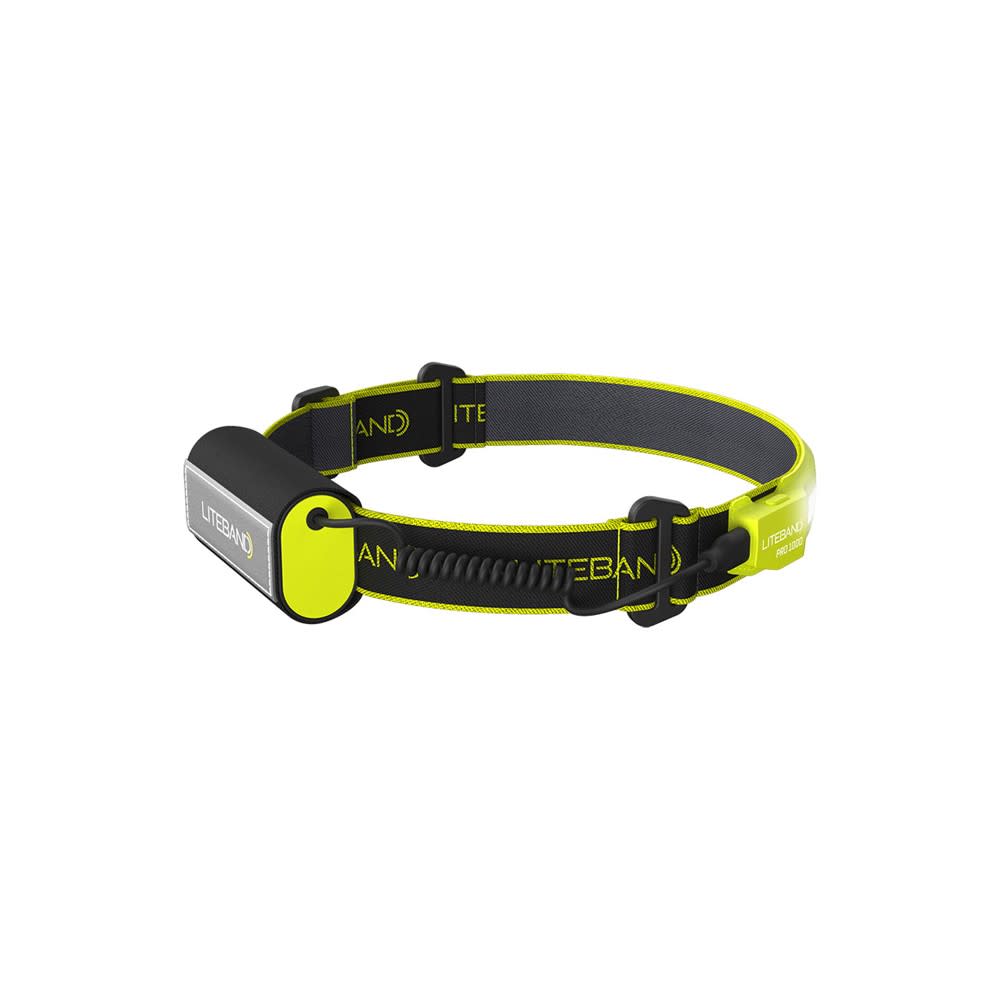 Liteband PRO 1000 Lumens Headlamp LED Hi-Vis Yellow Rechargeable - Ascmtools