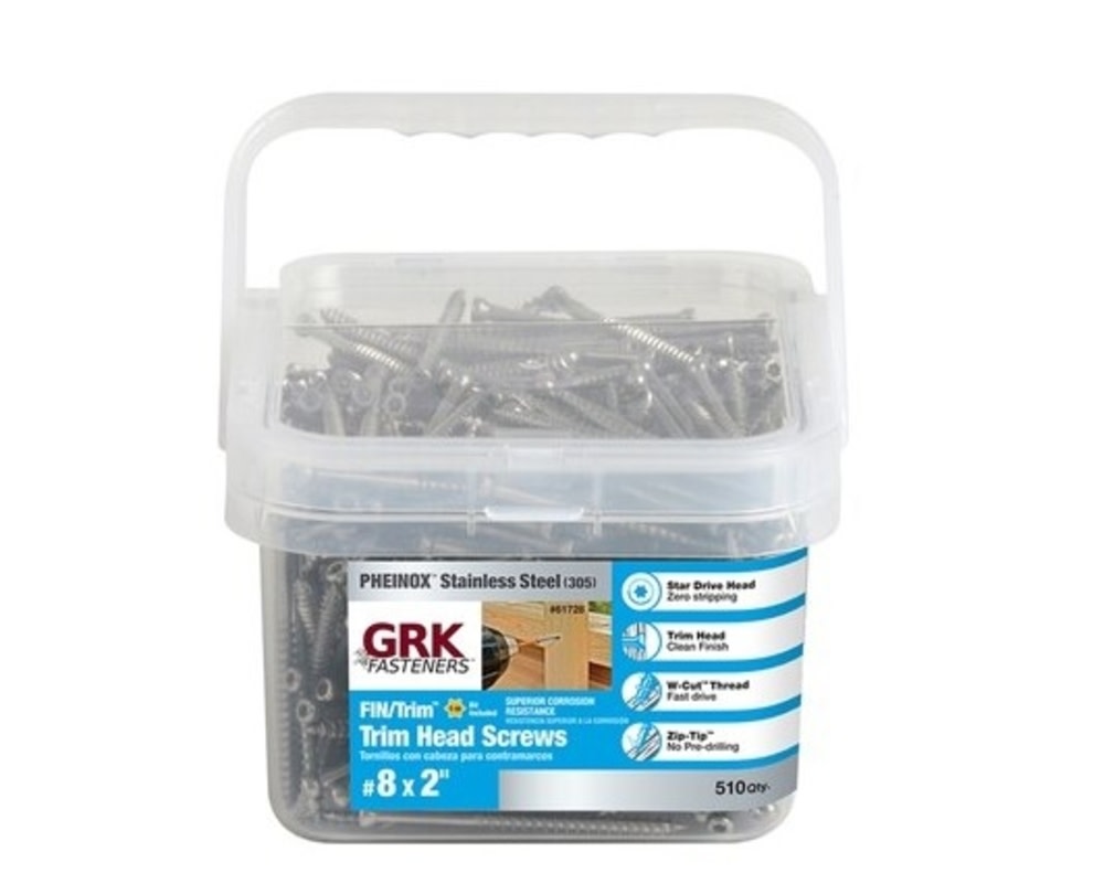 GRK Fasteners 305 Stainless Steel Fin/Trim Screws 8 x 2″ 510qty - Ascmtools