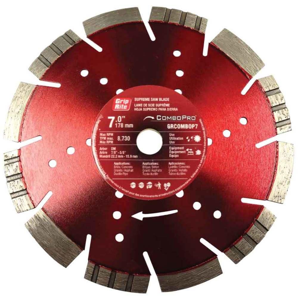 Grip Rite 7-in Wet or Dry Segmented Diamond Circular Saw Blade - Ascmtools