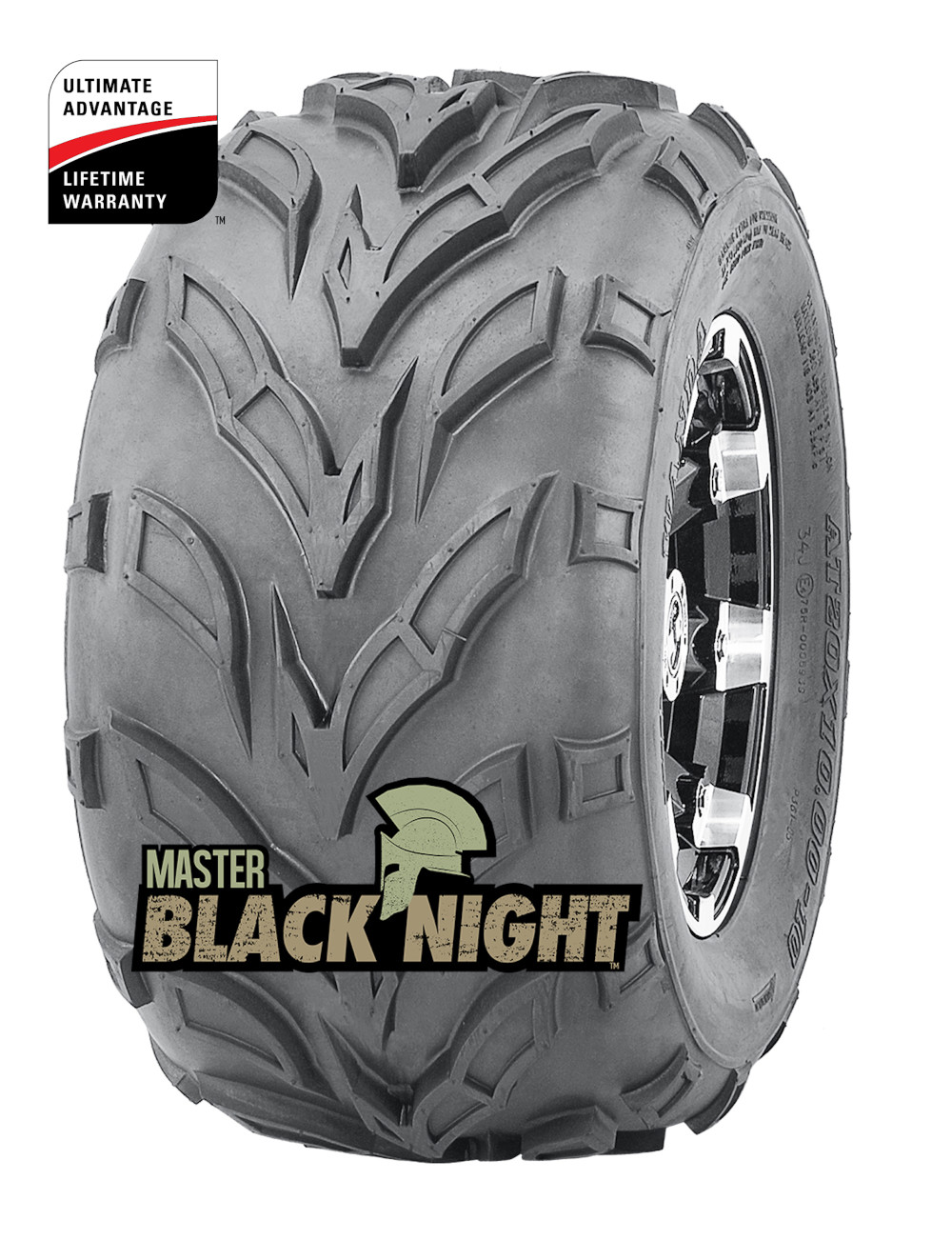 Master ATV 22×10.00-10 4P TL Black Night ATV Tire (Tire Only) - Ascmtools