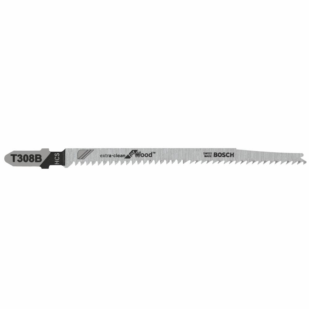 Bosch Jig Saw Blades 5pc 4 5/8″ 12 TPI Extra Clean for Wood T Shank - Ascmtools