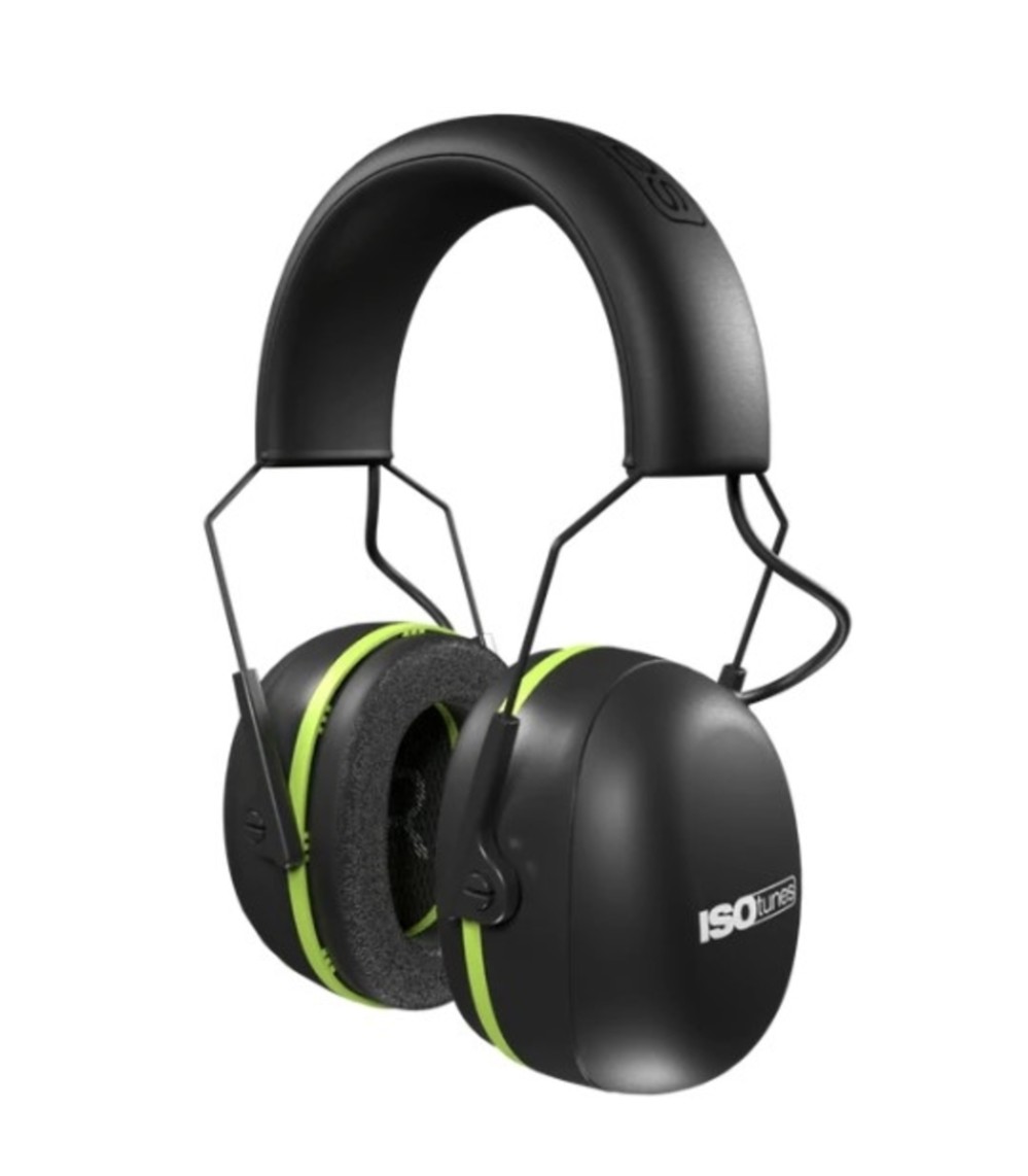 ISOtunes AIR DEFENDER Earmuff Bluetooth Black/Safety Green - Ascmtools