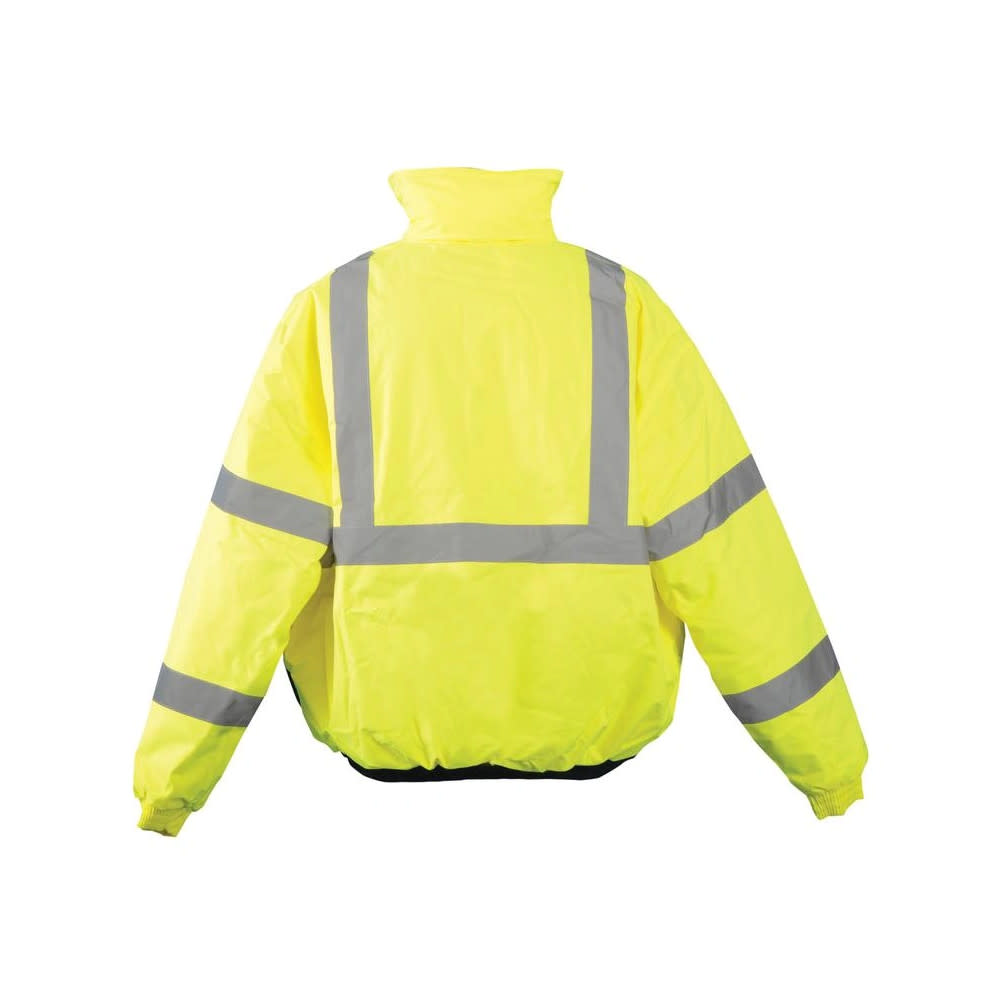 Occunomix Hi-Vis Yellow Class 3 Value Black Bottom Bomber Jacket 4X - Ascmtools