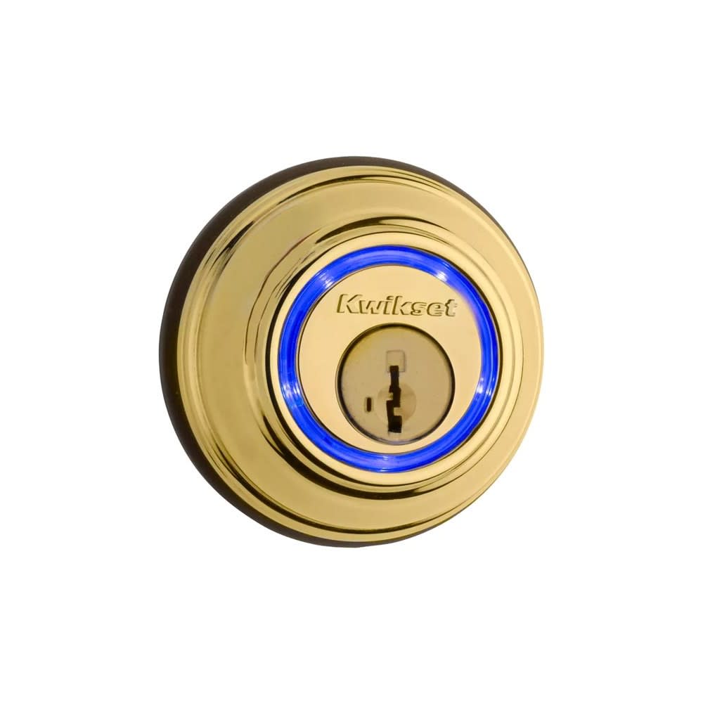 Kwikset Polished Brass 2nd Gen Bluetooth Smart Lock Electronic Deadbolt - Ascmtools