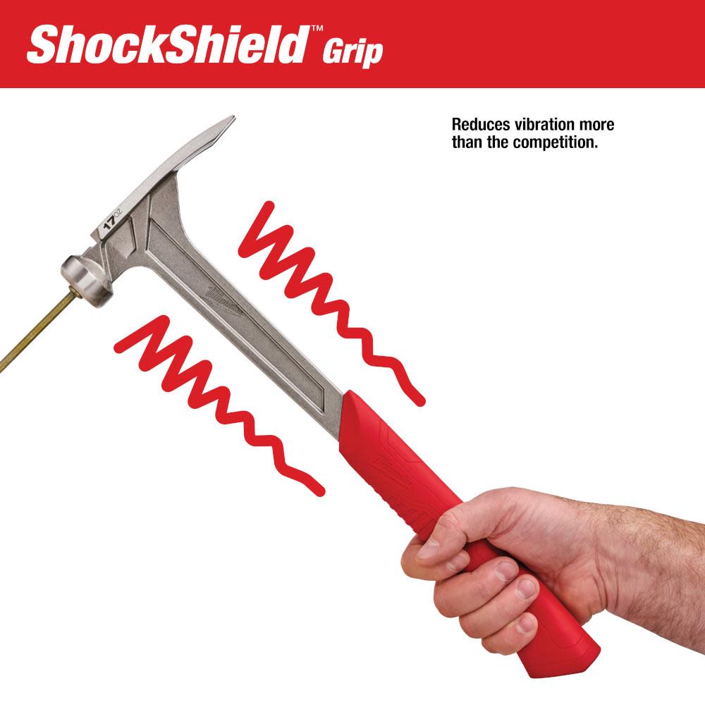 Milwaukee 17 oz Smooth Face Framing Hammer - Ascmtools