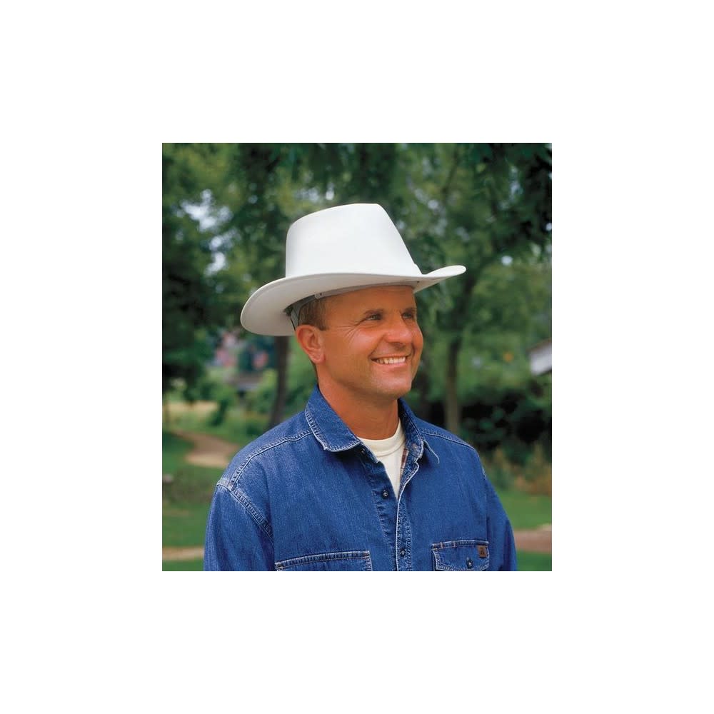 Occunomix Hard Hat White Vulcan Cowboy Style One Size Fits Most - Ascmtools