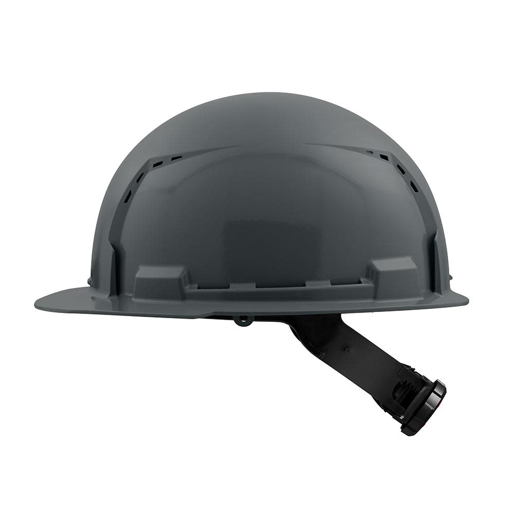 Milwaukee Gray Front Brim Vented Hard Hat with 4pt Ratcheting Suspension Type 1 Class C - Ascmtools
