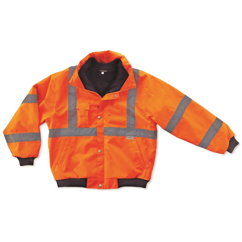 Ergodyne GloWear 8380 Class 3 Orange Bomber Jacket – 3XL - Ascmtools