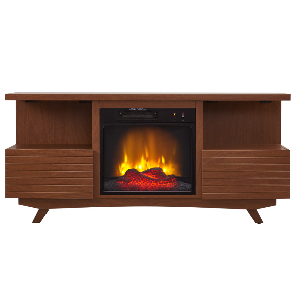 Hearthpro Mid-Century Media Electric Fireplace - Ascmtools