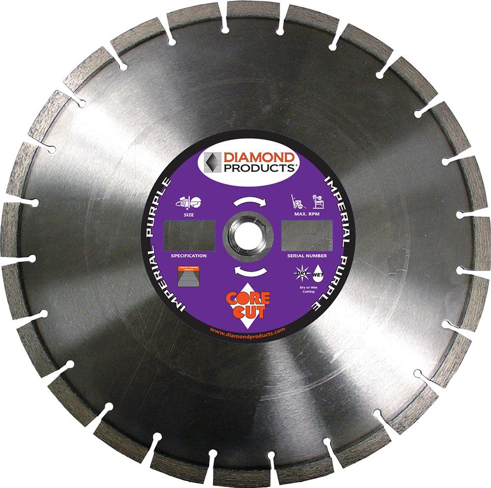 Diamond Products 14 In. x .125 In. x UNV Imperial Purple High Speed Blade - Ascmtools