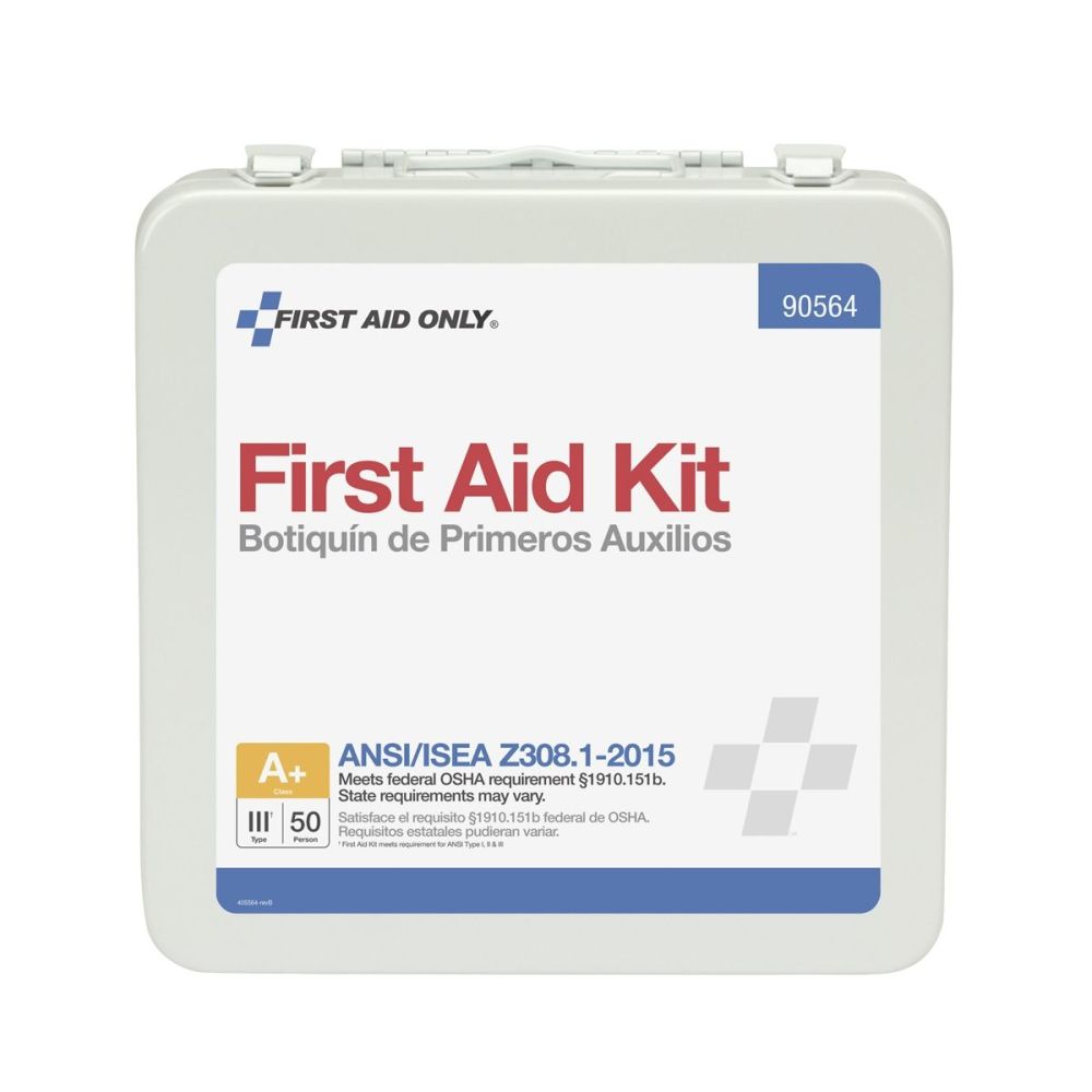 First Aid Only First Aid Kit 50 Person Bulk Metal Case - Ascmtools