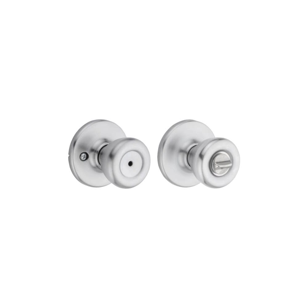Kwikset Satin Chrome Bed/Bath Tylo Mobile Home Privacy Door Knob Set - Ascmtools