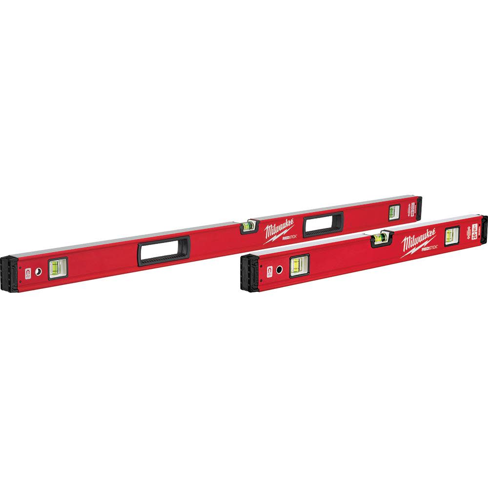 Milwaukee 24 in./48 in. REDSTICK Magnetic Box Level Set - Ascmtools