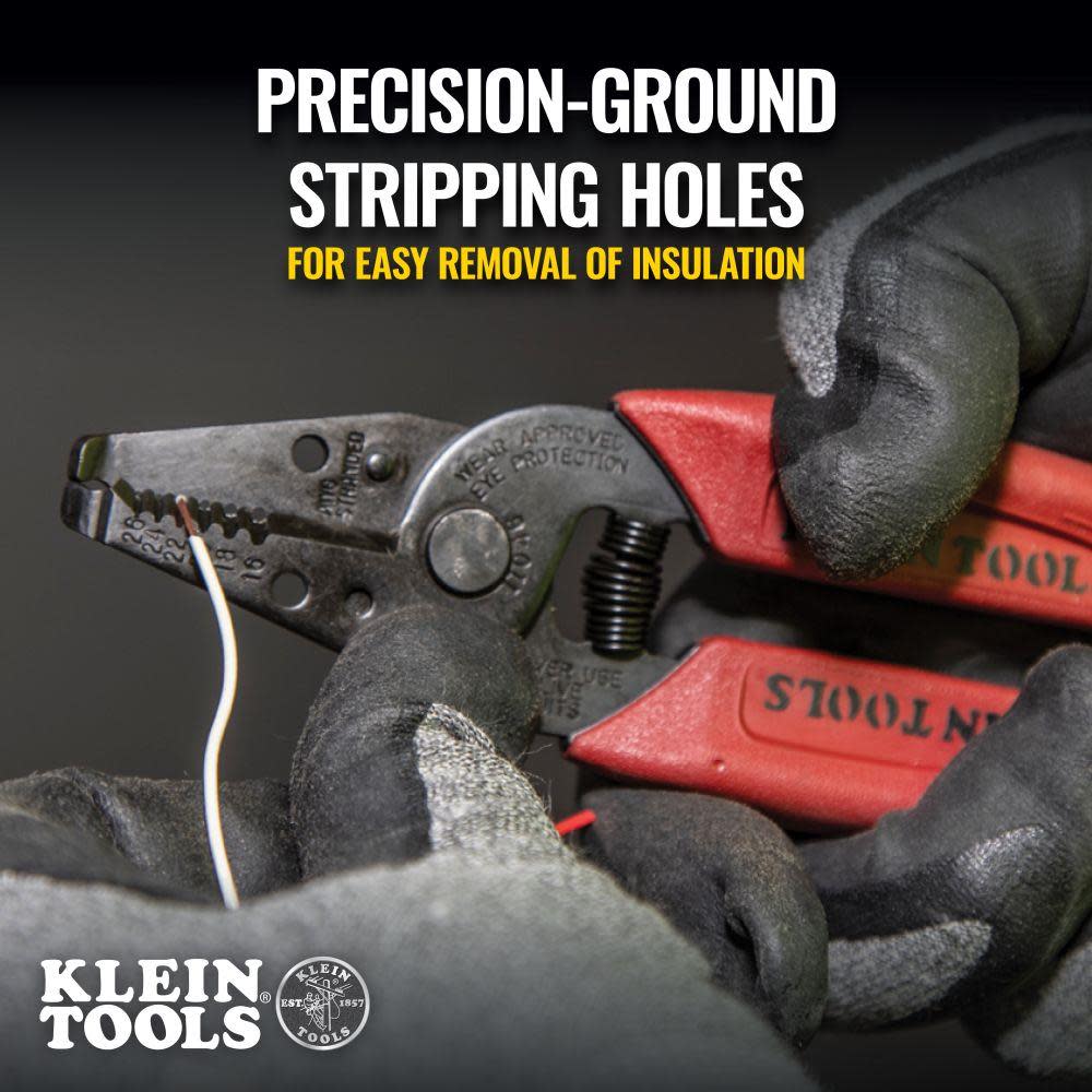 Klein Tools Wire Stripper/Cutter 16-26 AWG STRD - Ascmtools