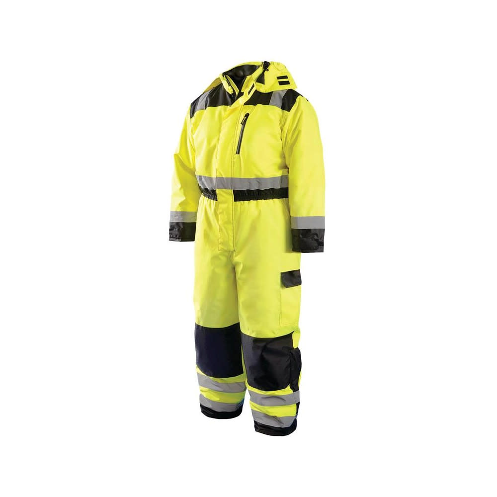 Occunomix Hi-Vis Yellow Class 3 High-Visibility Winter Coverall XL - Ascmtools