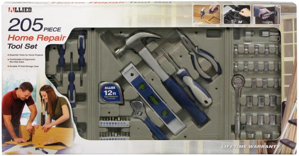 Allied International 205 pc. Home Repair Tool Set - Ascmtools