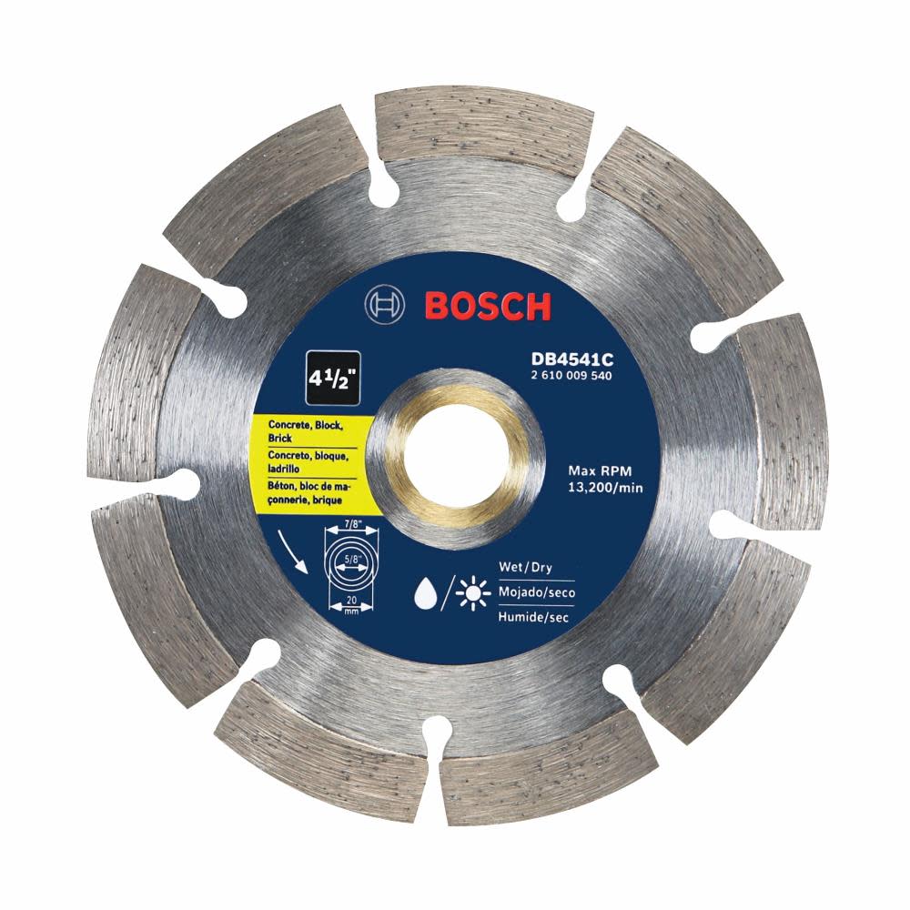 Bosch 4 1/2″ Premium Segmented Rim Diamond Blade for Universal Rough Cuts - Ascmtools