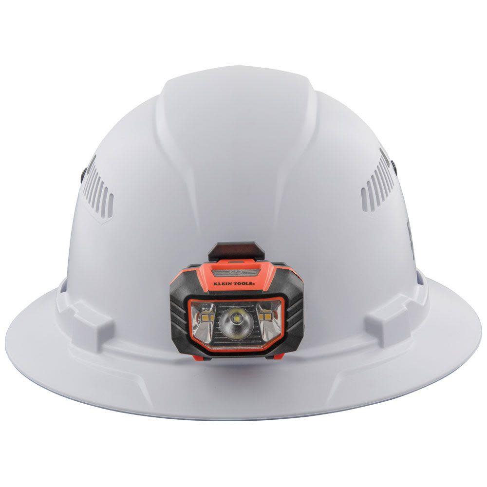 Klein Tools Hard Hat Vented Brim with Headlamp - Ascmtools
