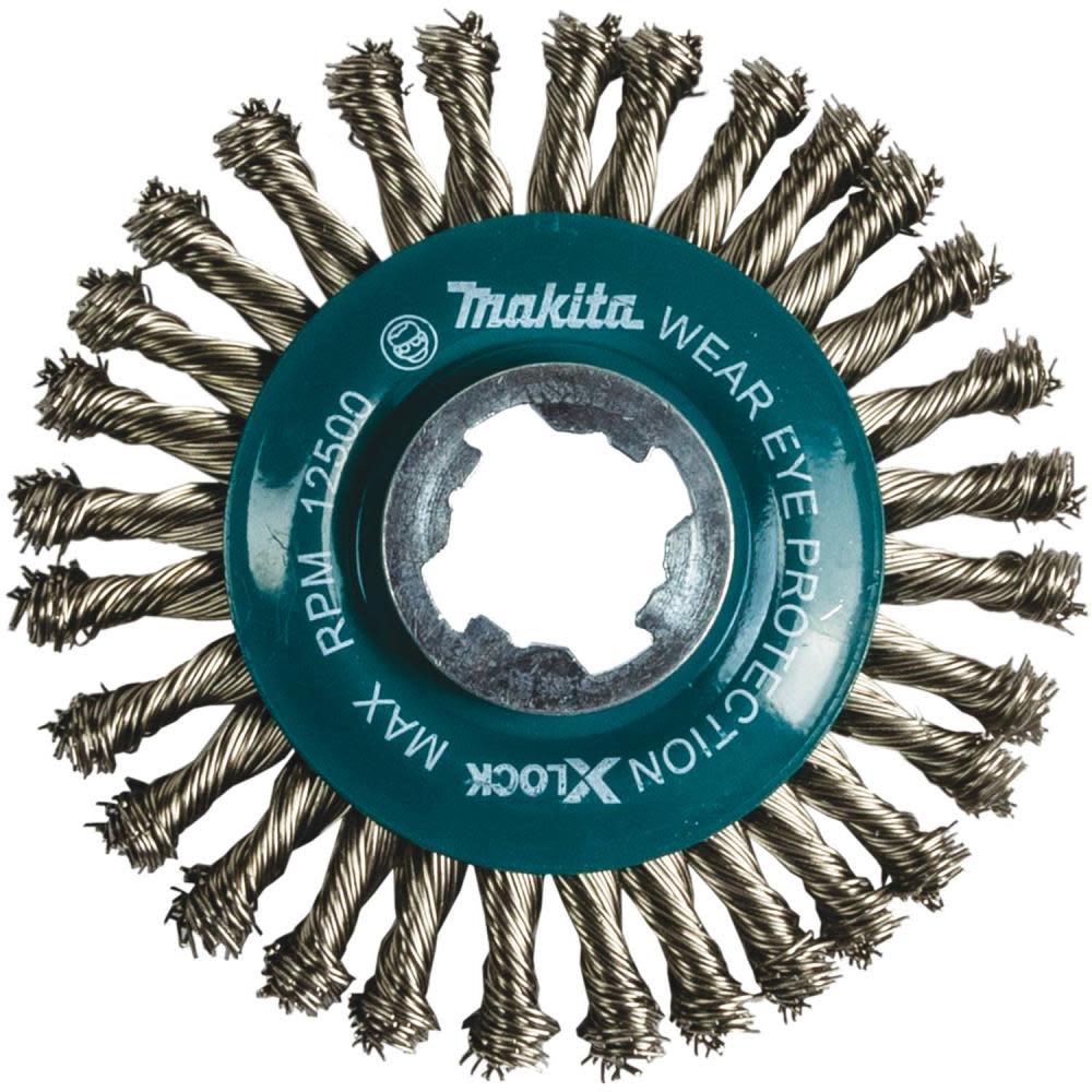 Makita X-LOCK 4-1/2″ Stainless Steel Stringer Bead Twist Wire Wheel - Ascmtools