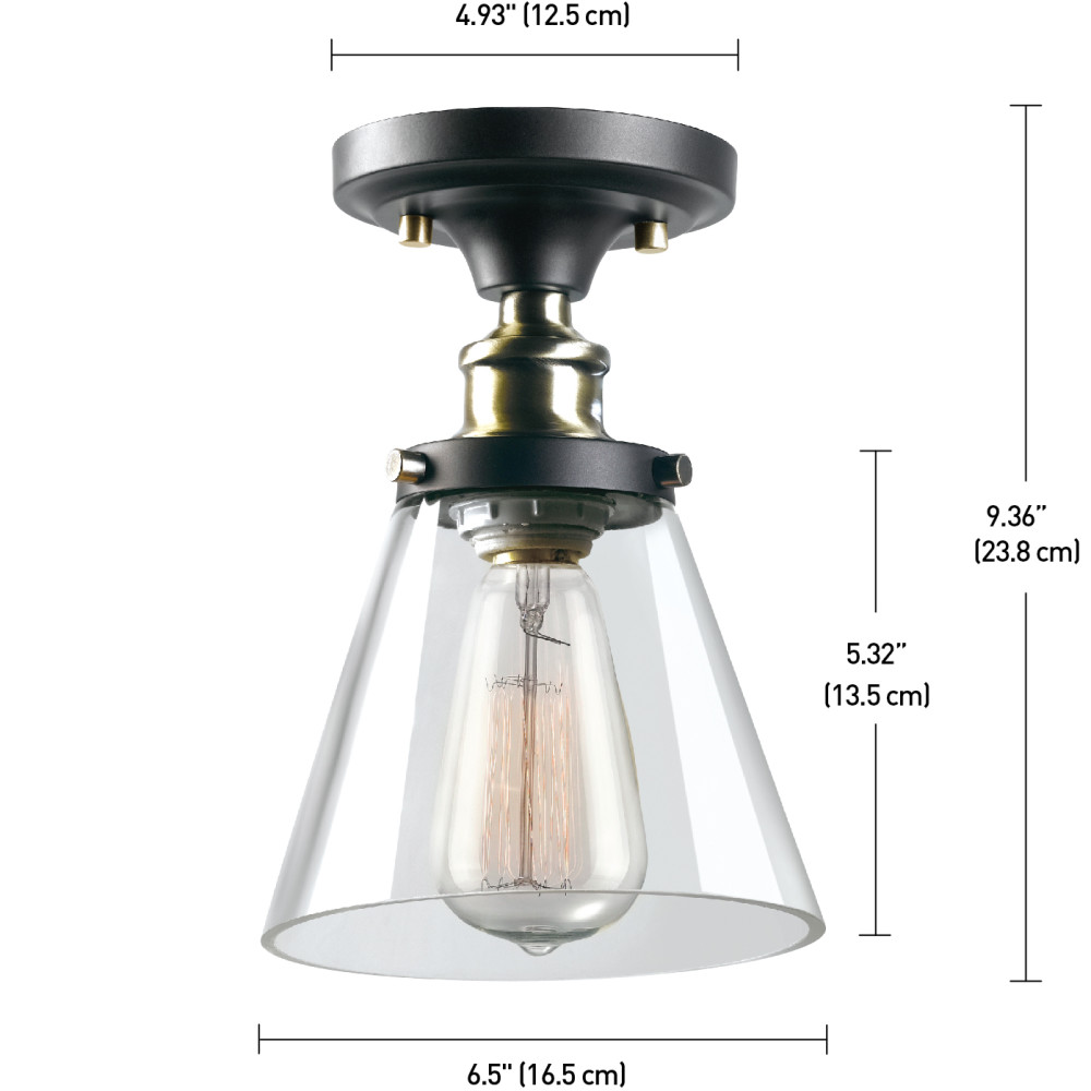 Globe Electric Jackson Flush Mount Light 1 Light Dark Bronze - Ascmtools
