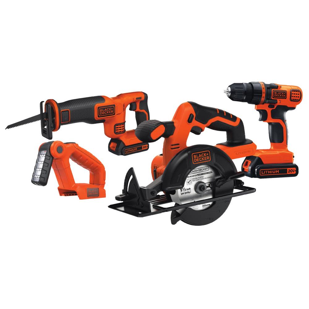 Black and Decker 20V 4 Tool Combo Kit - Ascmtools