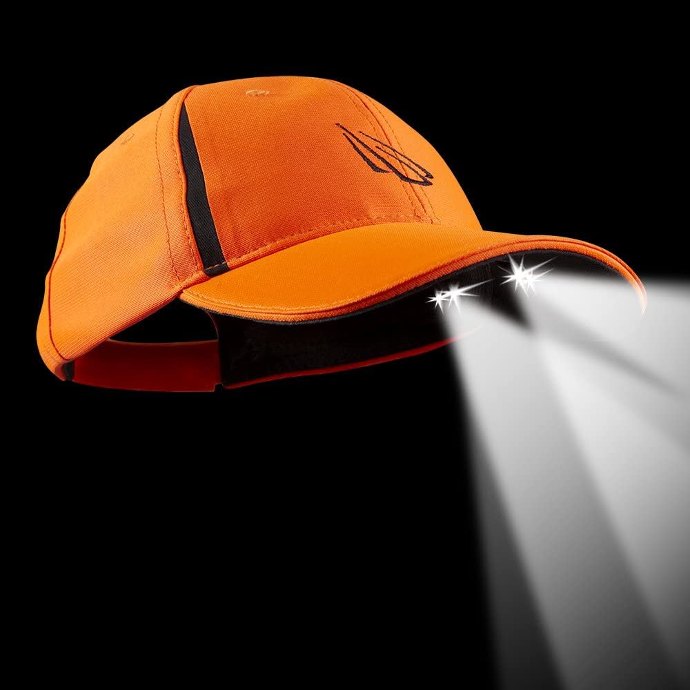Panther Vision Headlamp Cap Blaze Orange Lighted Battery Powered - Ascmtools