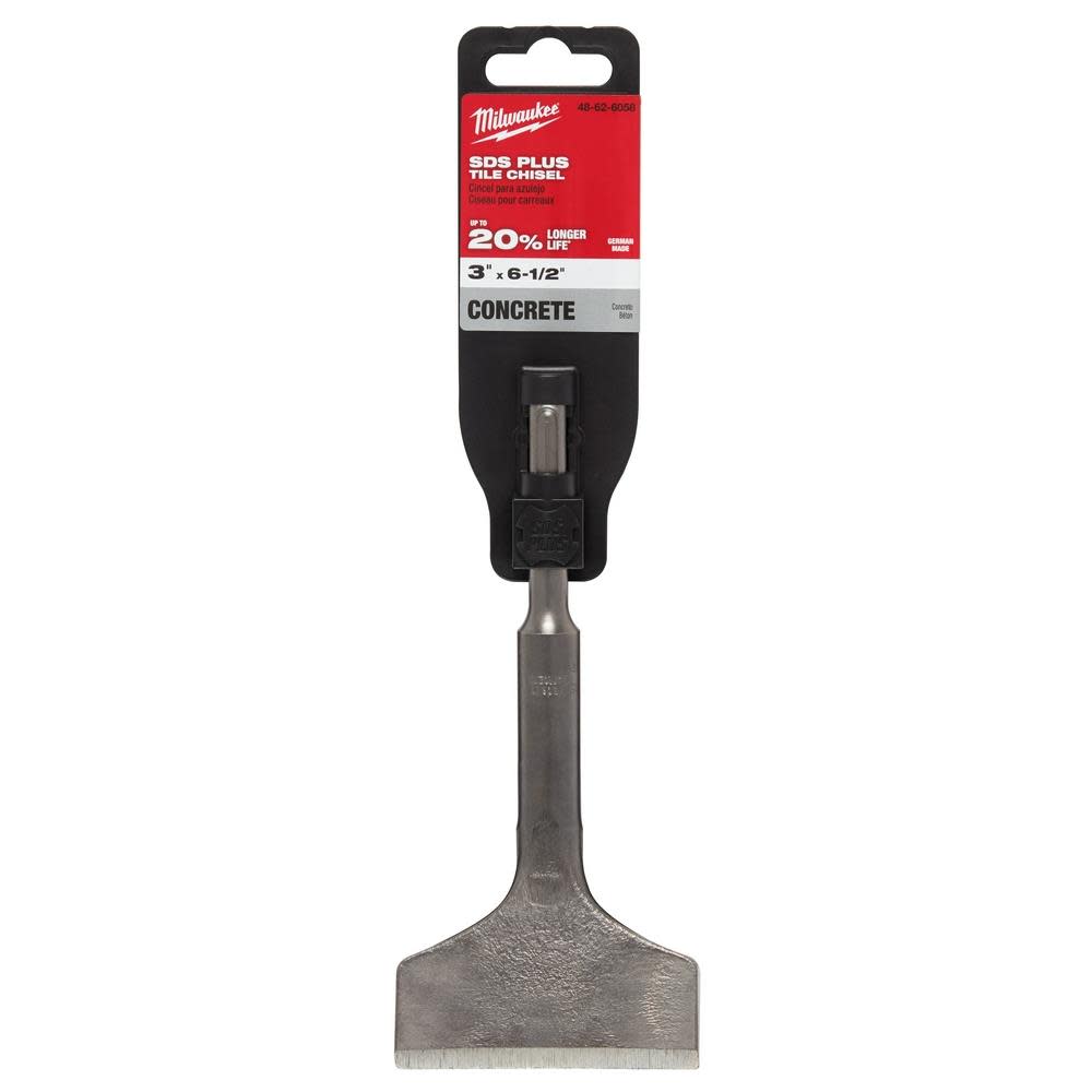 Milwaukee SDS-Plus 3 In. x 6 In. Tile Chisel - Ascmtools
