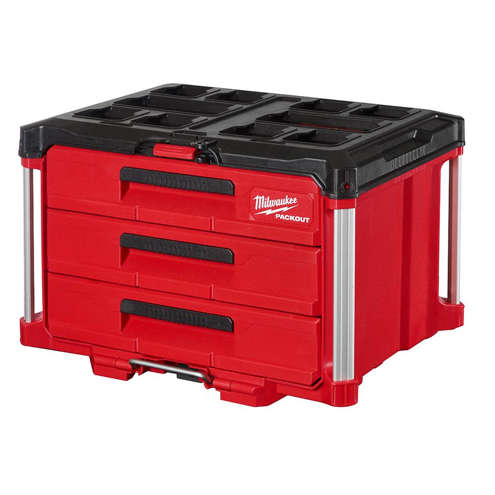 Milwaukee PACKOUT XL Tool Box and 3 Drawer Tool Box with Dolly - Ascmtools