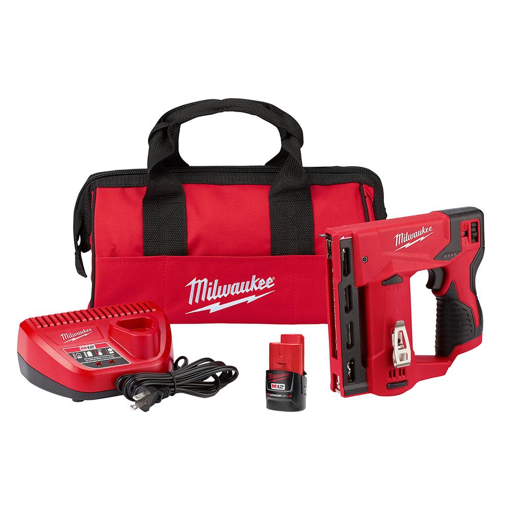 Milwaukee M12 3/8 in. Crown Stapler Kit - Ascmtools