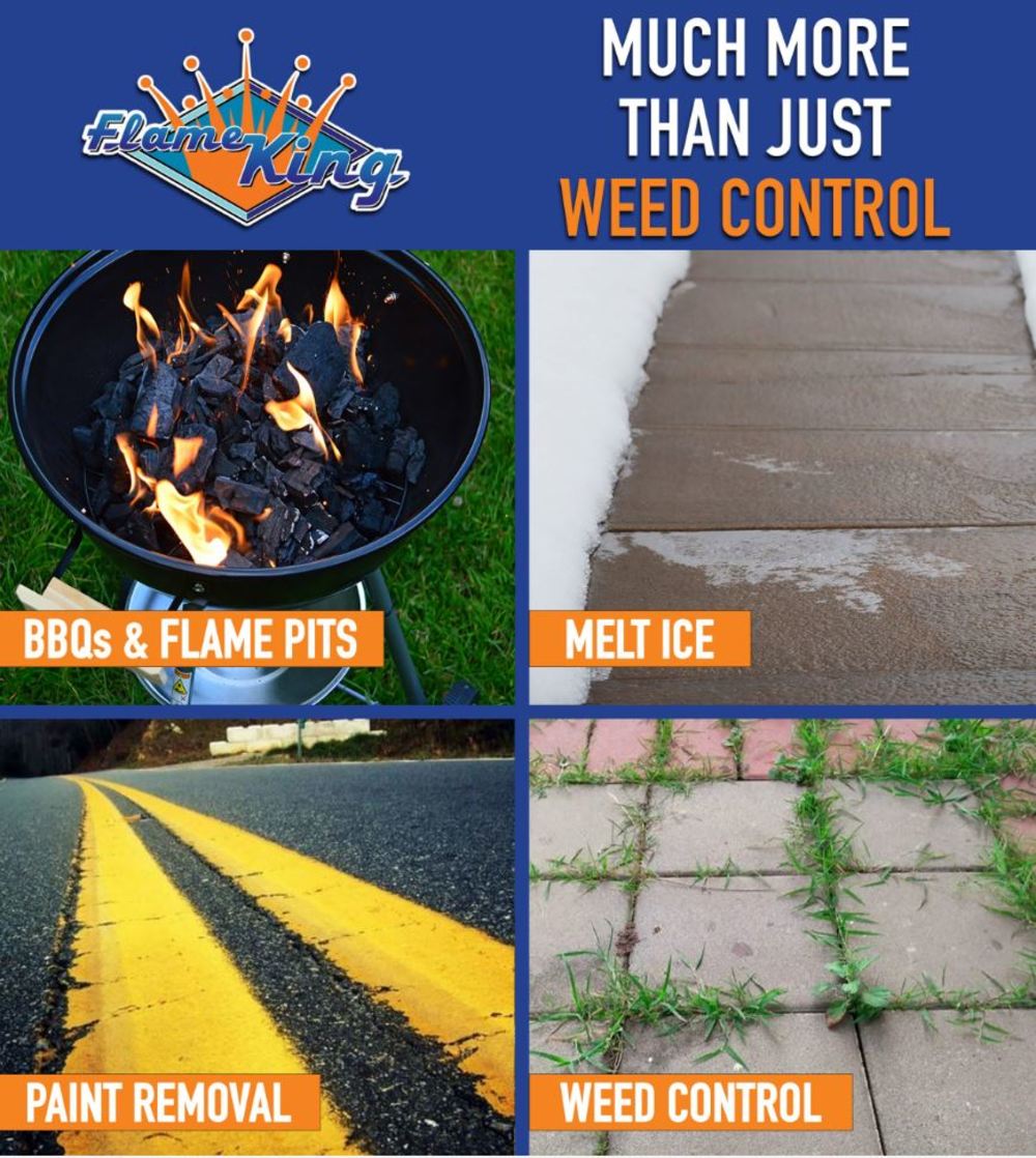 Flame King Propane Torch Wide Flame Weed Burner - Ascmtools