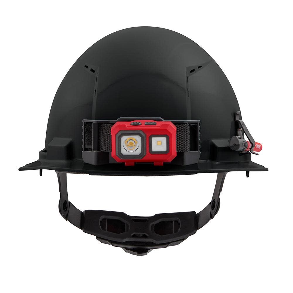 Milwaukee Black Front Brim Vented Hard Hat with 6pt Ratcheting Suspension Type 1 Class C - Ascmtools