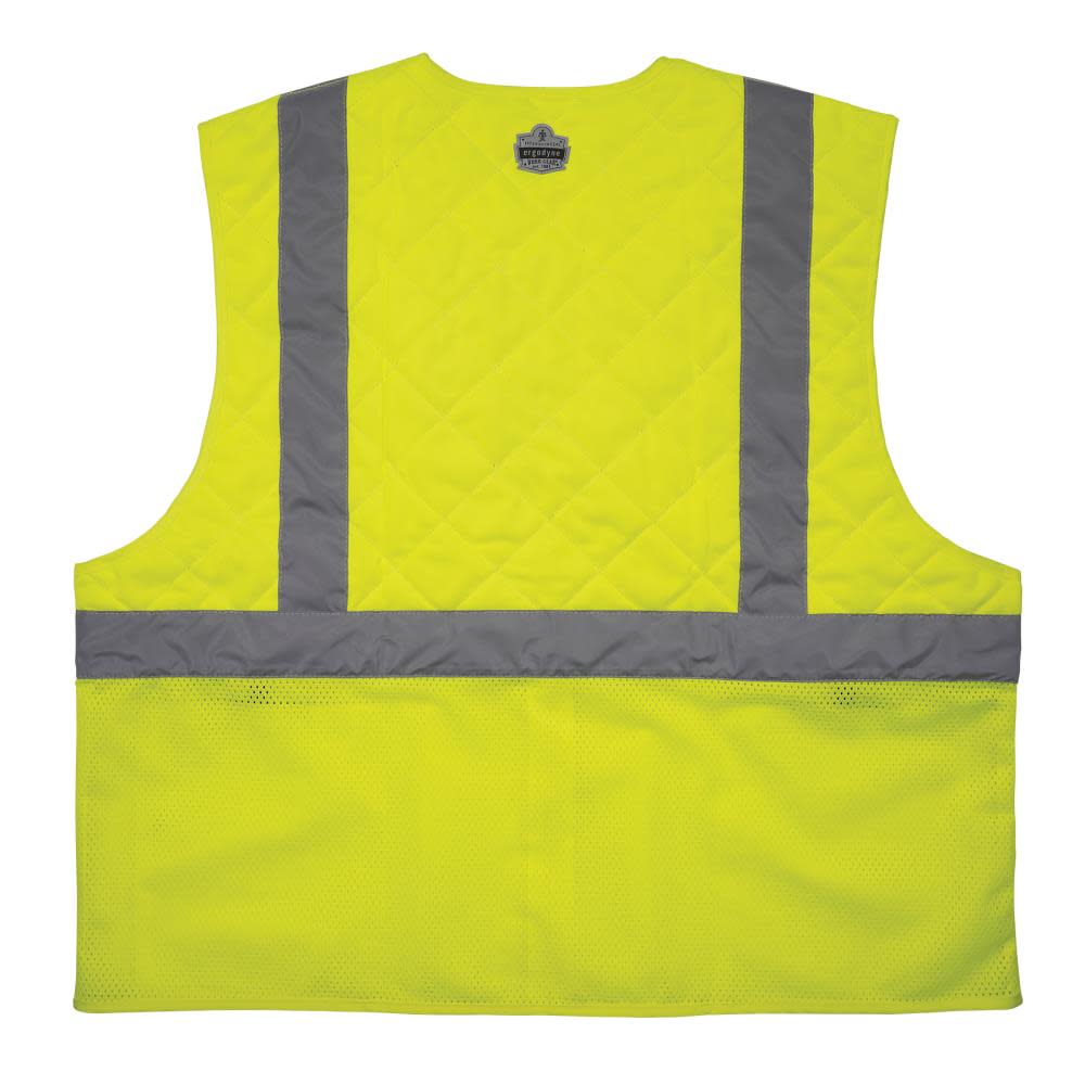 Ergodyne Chill Its 6668 Hi Vis Safety Cooling Vest Type R Class 2 Lime 2X - Ascmtools
