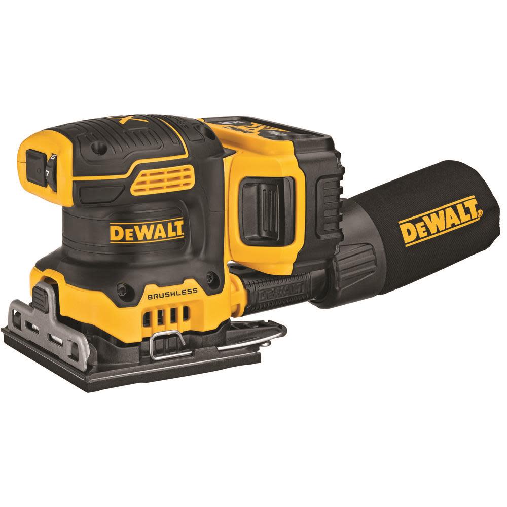 DEWALT 20V MAX XR Cordless 1/4 Sheet Variable-Speed Sander Kit (5.0 Ah Battery) - Ascmtools
