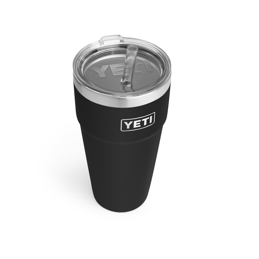Yeti Rambler Stackable Cup with Straw Lid 26oz Black - Ascmtools