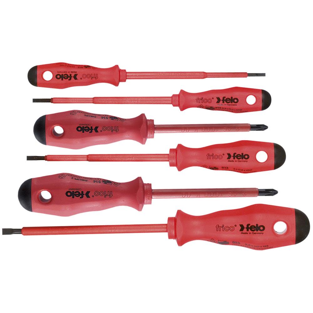 Felo 6 Piece Insulated Screwdrivers - Ascmtools