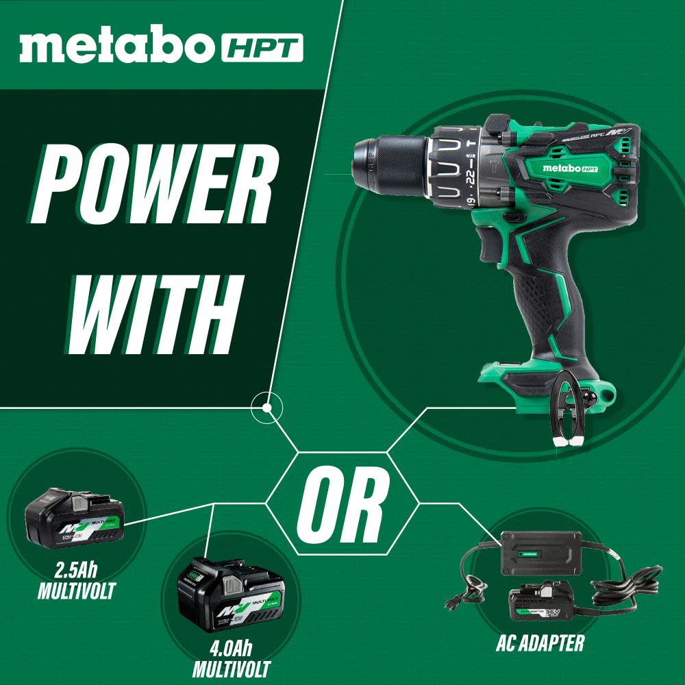 Metabo HPT Multivolt 36V Brushless Hammer Drill (Bare Tool) - Ascmtools