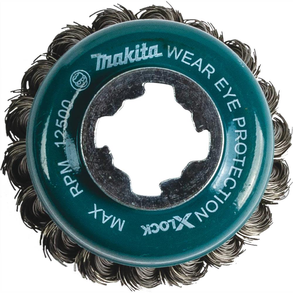 Makita X-LOCK 3-1/8″ Carbon Steel Knot Thin Wire Cup Brush - Ascmtools