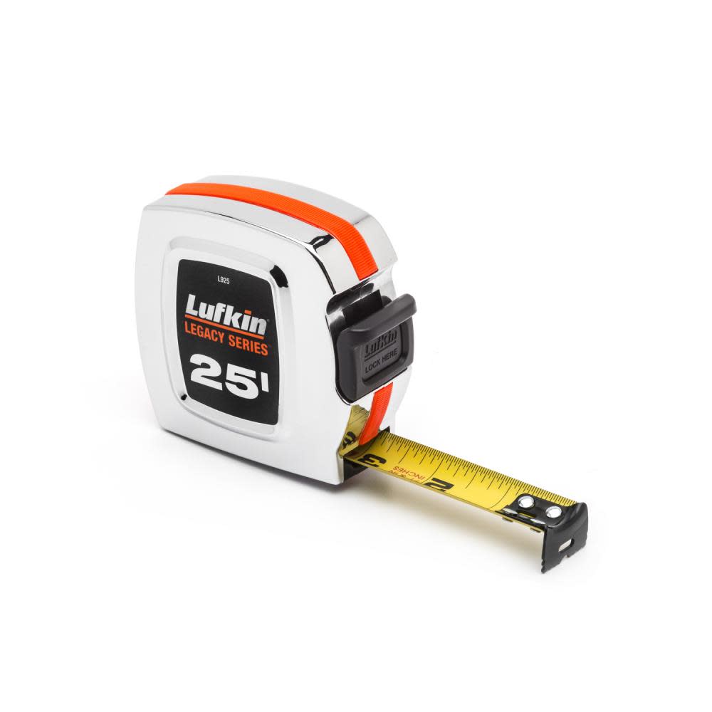 Crescent Lufkin Tape Measure 1 In. x 25 Ft. Chrome Legacy Series - Ascmtools