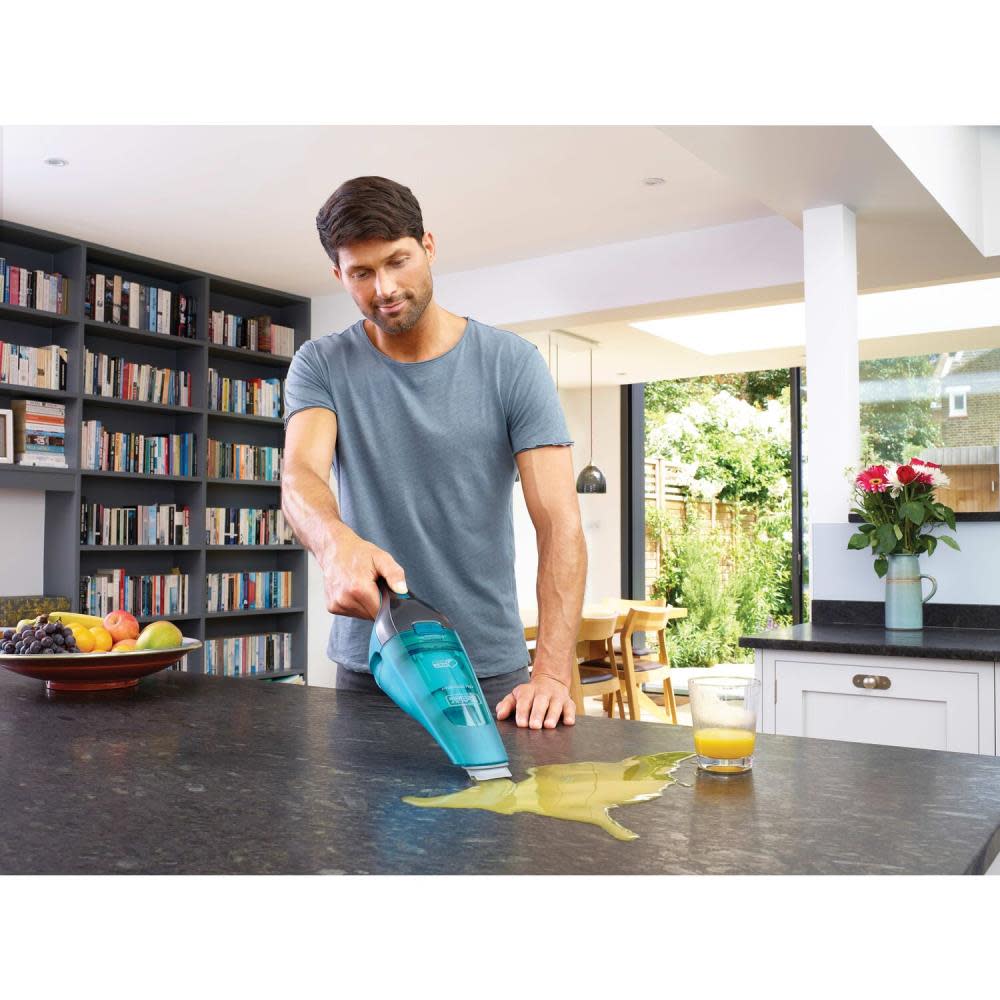 Black and Decker DUSTBUSTER QuickClean Wet/Dry Handheld Vacuum Turquoise - Ascmtools