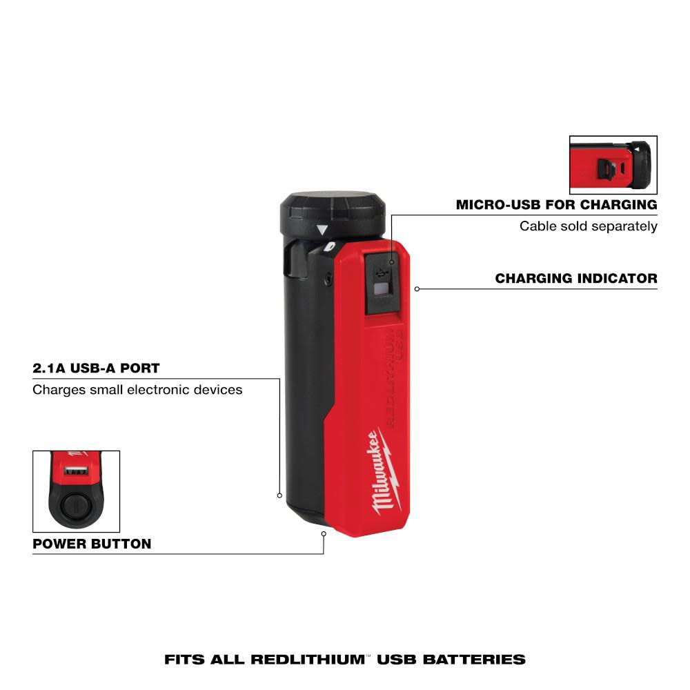 Milwaukee REDLITHIUM USB Charger and Portable Power Source Kit - Ascmtools